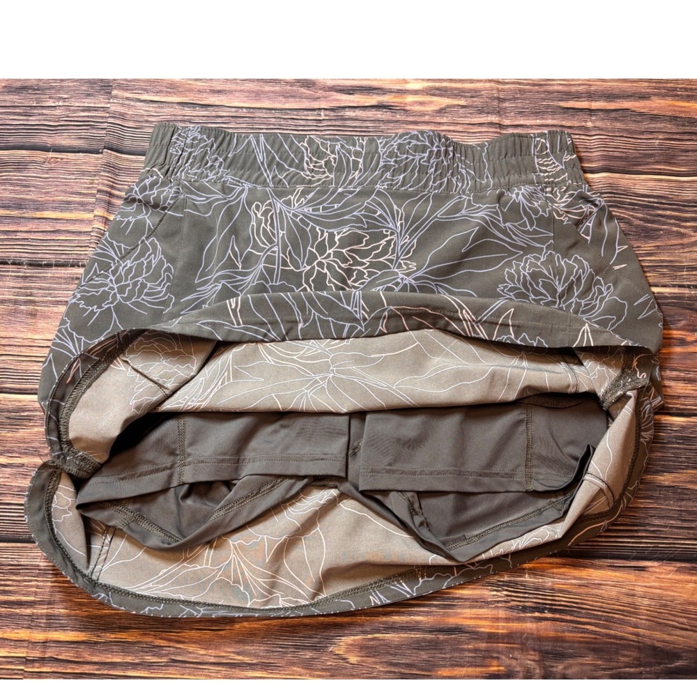 Columbia Skort Womens L Green Floral Elastic Waist Hiking Golf Active XK7140 - Picture 7 of 11
